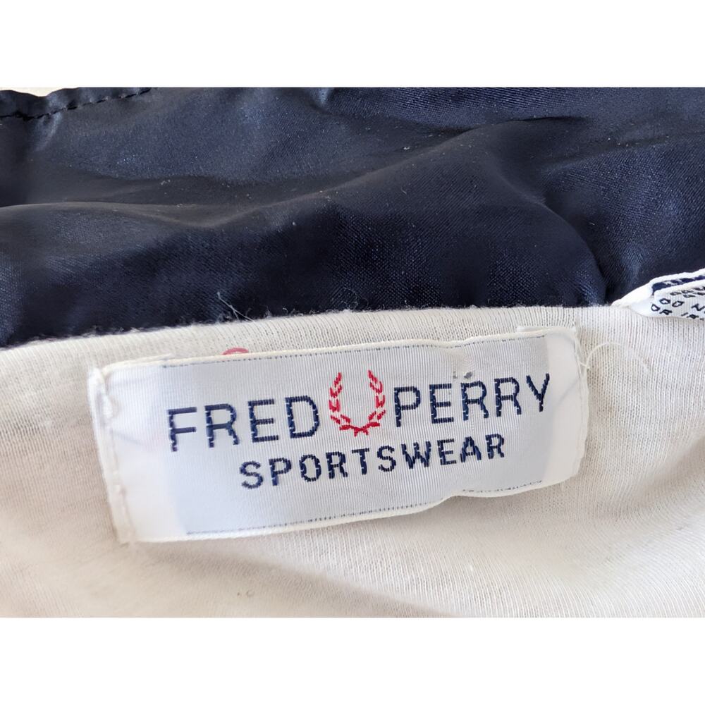 Vtg 90s Fred Perry Colorblock Track Jacket - Navy Red White - Men's M - Unisex - Picture 13 of 16